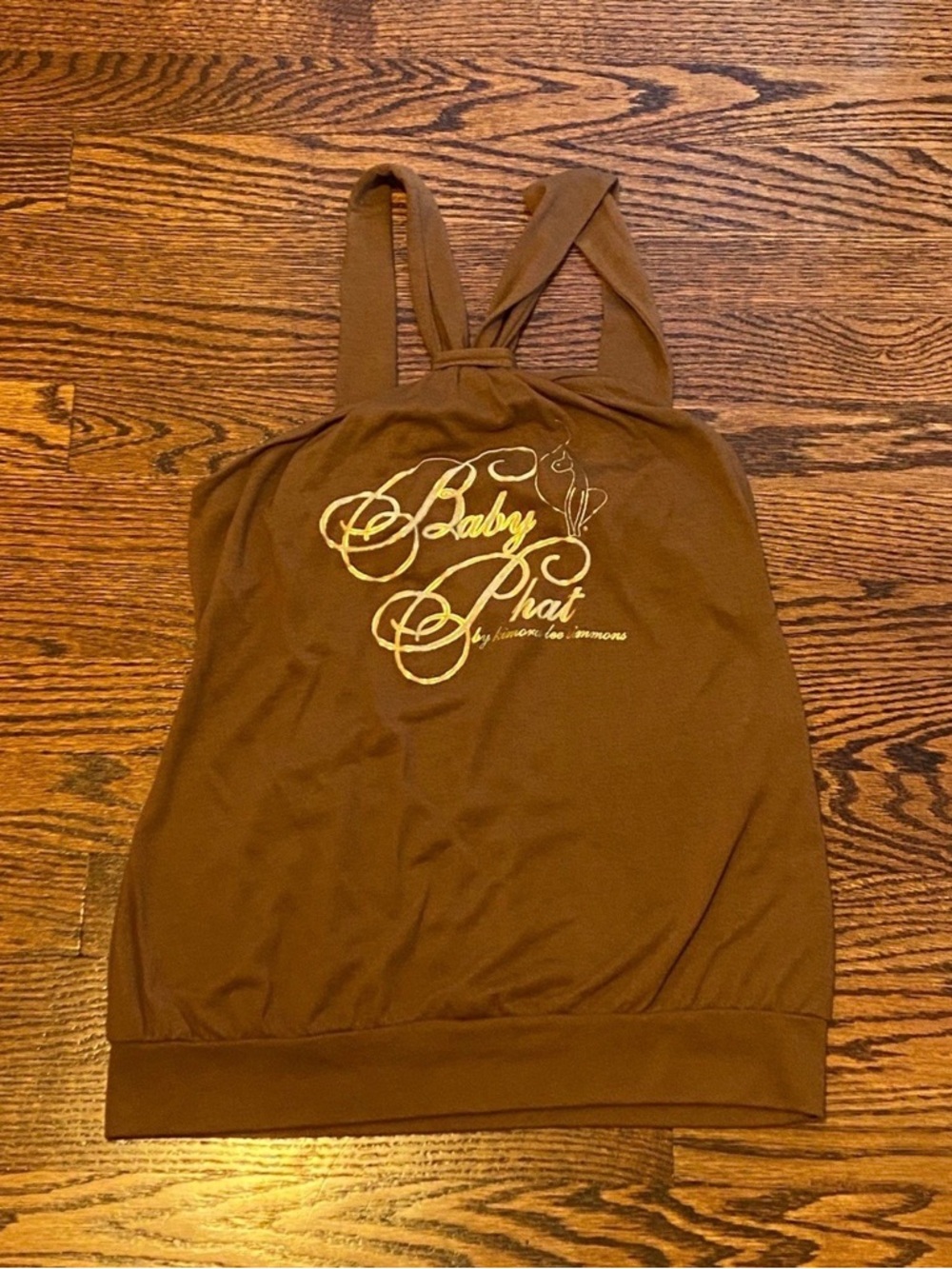 Y2K Baby Phat Brown Logo Tank